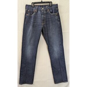 Levi's 501 Original Fit Jeans Mens 30x32 Dark Wash Blue Denim Button Fly Str8